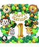 Bubble Trouble Jungle Theme 1st Birthday Decoration - Pack of 71