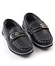 Cute Walk by Babyhug Slip On Solid Formal & Partywear Shoes with Chain Applique - Black