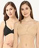Bella Mama Women Cotton Blend Eco Jiva Finish Bra Pack of 2 (Color May Vary)