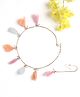 Earthy Touch Premium Necklace & Maang Tika Set - Pink & Peach