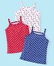 Babyhug 100% Cotton Sleeveless Slips Pack Of 3 - Red White & Blue