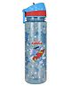 Smily Kiddos Straight Water Bottle With Flip Top Nozzle Shark Theme Blue - 680 ml
