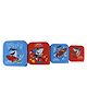 Smily Kiddos 4 in 1 Lunch Box Shark Themed Set Of 4 - Multicolor