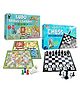 Little Berry 3 in 1 Jungle Ludo Snakes Ladders and Classic Chess Board Game Combo Set - Multicolor
