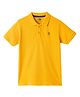 The Souled Store Half Sleeves Solid Polo Tee - Mustard Yellow