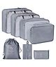 House of Quirk Packing Cubes 7 Pieces Travel Luggage Packing Organizers Set with Toiletry Bag - Grey