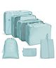 House of Quirk Packing Cubes 7 Pieces Travel Luggage Packing Organizers Set with Toiletry Bag - Light Blue