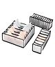 House of Quirk Underwear Drawer Organizer For Underwear Bras and Socks 3 Pieces Of 6/7/11 Compartments - Black