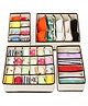 House of Quirk Foldable Storage Box Drawer Divider Organizer Beige - Set of 4