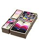 House of Quirk Set of 4 Foldable Storage Box Drawer Divider Organizer - Brown