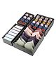 House of Quirk Set of 4 Foldable Storage Box Drawer Divider Organizer - Grey
