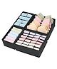 House of Quirk Set of 4 Foldable Storage Box Drawer Divider Organizer - Black