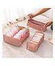 House of Quirk Set of 4 Foldable Storage Box Drawer Divider Organizer Pink - Set of 3