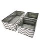 House of Quirk Standard Rectangular Storage Box Containers Divider with Drawers Pack of 3 -Grey