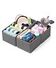 House of Quirk Storage Box Set of 3 Closet Dresser Drawer Organizer Cube Basket Bins Containers Divider with Drawers  Pack of 3 - Grey