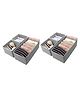 House of Quirk Storage Box Set of 3 Closet Dresser Drawer Organizer Cube Basket Bins Containers Divider with Drawers  Set 2 - Grey