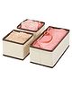 House of Quirk Storage Box Set of 3 Closet Dresser Drawer Containers Divider with Drawers - Fabric