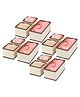 House of Quirk Rectangular Closet Dresser Cube Storage Organizer Box with Drawers Set of 3 Pack of 4 -Beige