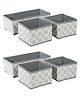 House of Quirk Fabric Storage Box Set of 3 Closet Dresser Drawer Organizer Cube Basket Bins Containers Divider With  Pack of 2 - Grey Lantern