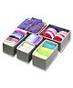 House of Quirk Non-Woven Foldable Cloth Storage Box (Grey) - Set of 6