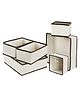 House of Quirk Foldable Cloth Storage Box Closet Dresser Drawer Organizer  Containers Divider with Drawers Set of 6 - Beige