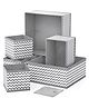 House of Quirk Foldable Cloth Storage Box Closet Dresser Drawer Organizer Cube Basket Bins Containers Set of 6 - Grey