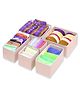 House of Quirk Foldable Cloth Storage Box Closet Dresser Drawer Organizer, Containers Divider with Drawers  Set of 6 -  Pastel Pink