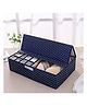 House of Quirk Innerwear Organizer 16+1 Compartment - Navy Blue Polka