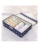 House of Quirk Innerwear Organizer 16+1 Compartment Storage Box - Dark Blue Star