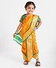 Bhartiya Paridhan Silk Saree with Half Sleeves Blouse - Yellow