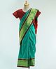 Bhartiya Paridhan Silk Saree With Half Sleeves Blouse - Rama Green