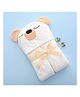Thread Fairy Organic Super Soft Bamboo Hooded Towel - Brown Bear