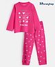 Honeyhap Premium 100% Cotton Full Sleeves Crown Printed  Bio Finished Night Suit - Cabaret