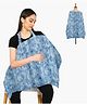 Zikku Cotton Nursing Cover for Breast Feeding Mothers Feeding Apron/Scarf Soft Breathable No See-Through Full Cover with Mobile Pocket (Blue Style)