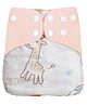  Zikku Free Size Reusable Cloth Diaper for Babies with One Insert - Giraffe Print