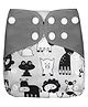  Zikku Free Size Reusable Cloth Diaper for Babies with One Insert -Animals Print