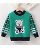 Kookie Kids Full Sleeves Sweater Bear Design- Green
