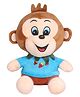 Deals India Happy Plush Monkey Soft Stuffed Animal Toy Multicolor - Height 30 cm