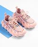 Oh! Pair Lace Up & Textured Sneakers - Pink