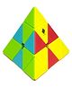 Cubelelo Drift Pyraminx Stickerless Magic Speedcube Puzzle Toy for Kids & Adults Speedy Stress Buster Brainstorming Cube - Multicolor