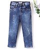 Kookie Kids Full Length Denim Jeans with Tearing Detailing - Blue