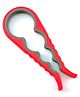 MOMISY 4 in 1 Creative Multifunction Gourd-Shaped Can Jar & Bottle Opener Kitchen Tool - Red & Grey