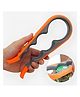 MOMISY 4 in 1 Creative Multifunction Gourd-Shaped Can Jar & Bottle Opener Kitchen Tool - Orange & Grey