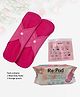 Re:Pad Reusable Sanitary Pad for Women Pack of 2 Day Pads (Maxi Pink Pad) with Storage Pouch- 2 Pads