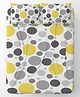 Divine Casa Polka Dot King Size Bedsheet with 2 Pillow Covers 120 TC - Yellow and Grey