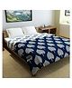 Divine Casa Lightweight Reversible Double Bed Quilt Comforter - Blue