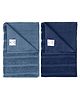 Divine Casa 100% Cotton 250 GSM Quick Dry Bath Towel Navy and Grey Pack of 2 Navy and Grey