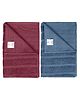 Divine Casa 100% Cotton 250 GSM Quick Dry Bath Towel Burgundy and Grey Pack of 2 Burgundy and Grey