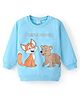 Babyhug Cotton Knit Full Sleeves Animal Graphics Sweatshirt - Blue