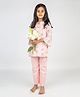 MR.BRAT Three Fourth Sleeves Muslin Floral Printed Kurta Chudidar Set  - Pink